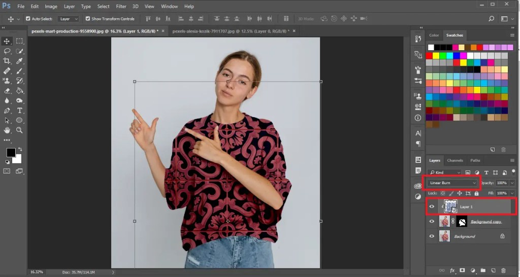Add Pattern To Cloth in Photoshop